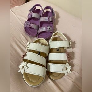 TWO pairs of toddler sandals. Worn but great condition.